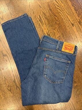 Levi's Men's Straight Dark Blue Denim Jeans 40x30
